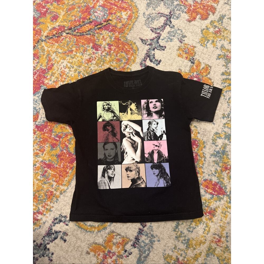 Taylor Swift The Eras Tour 2023-2024 Graphic Concert Shirt Black Youth Medium